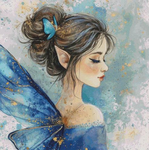 Fairy (Max Color) counted cross stitch pattern by PassyArt