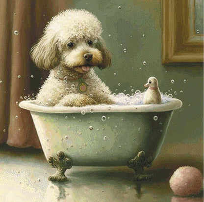 Poodle cross stitch pattern by Tammy L. Gross