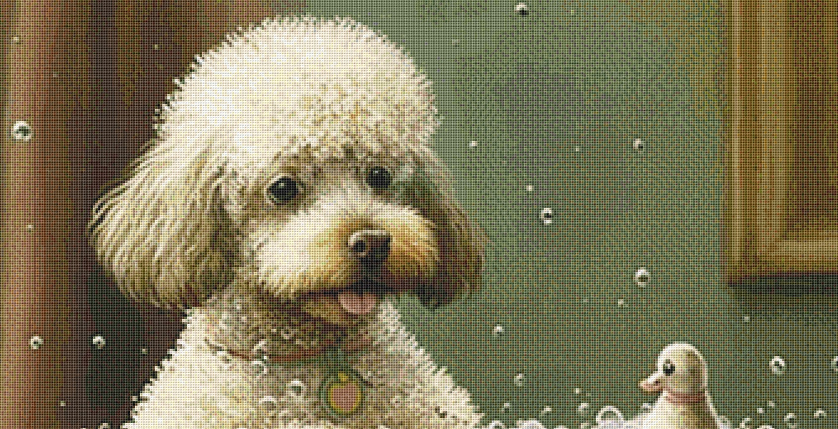Poodle cross stitch pattern by Tammy L. Gross