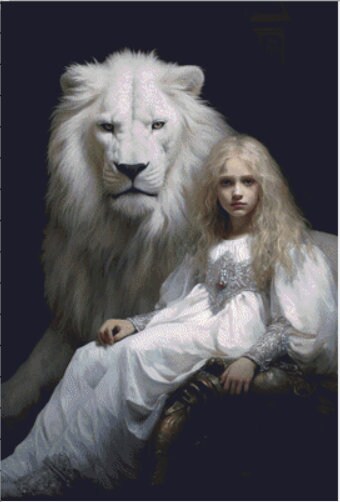 Lion cross stitch pattern by Tammy L. Gross