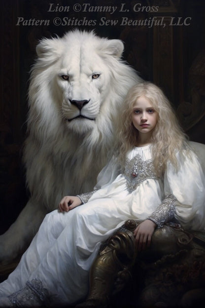 Lion cross stitch pattern by Tammy L. Gross