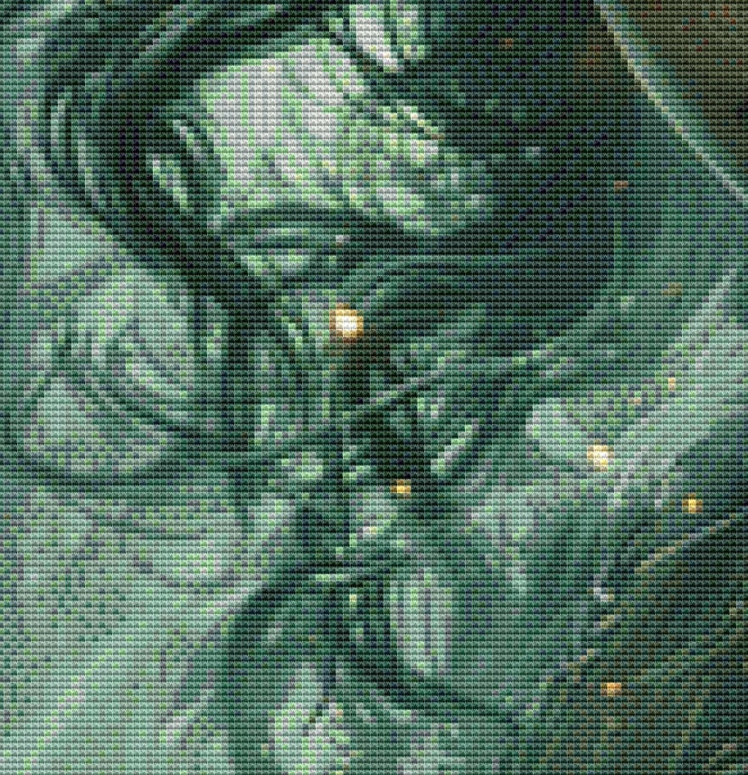 Witch of Mists cross stitch pattern by The Art Revivalist