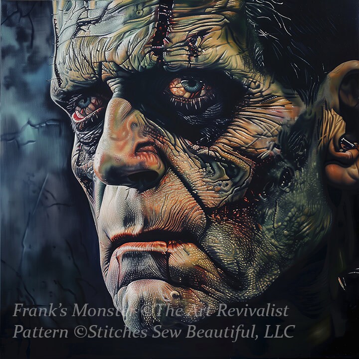 Frank's Monster (Small) cross stitch pattern by The Art Revivalist