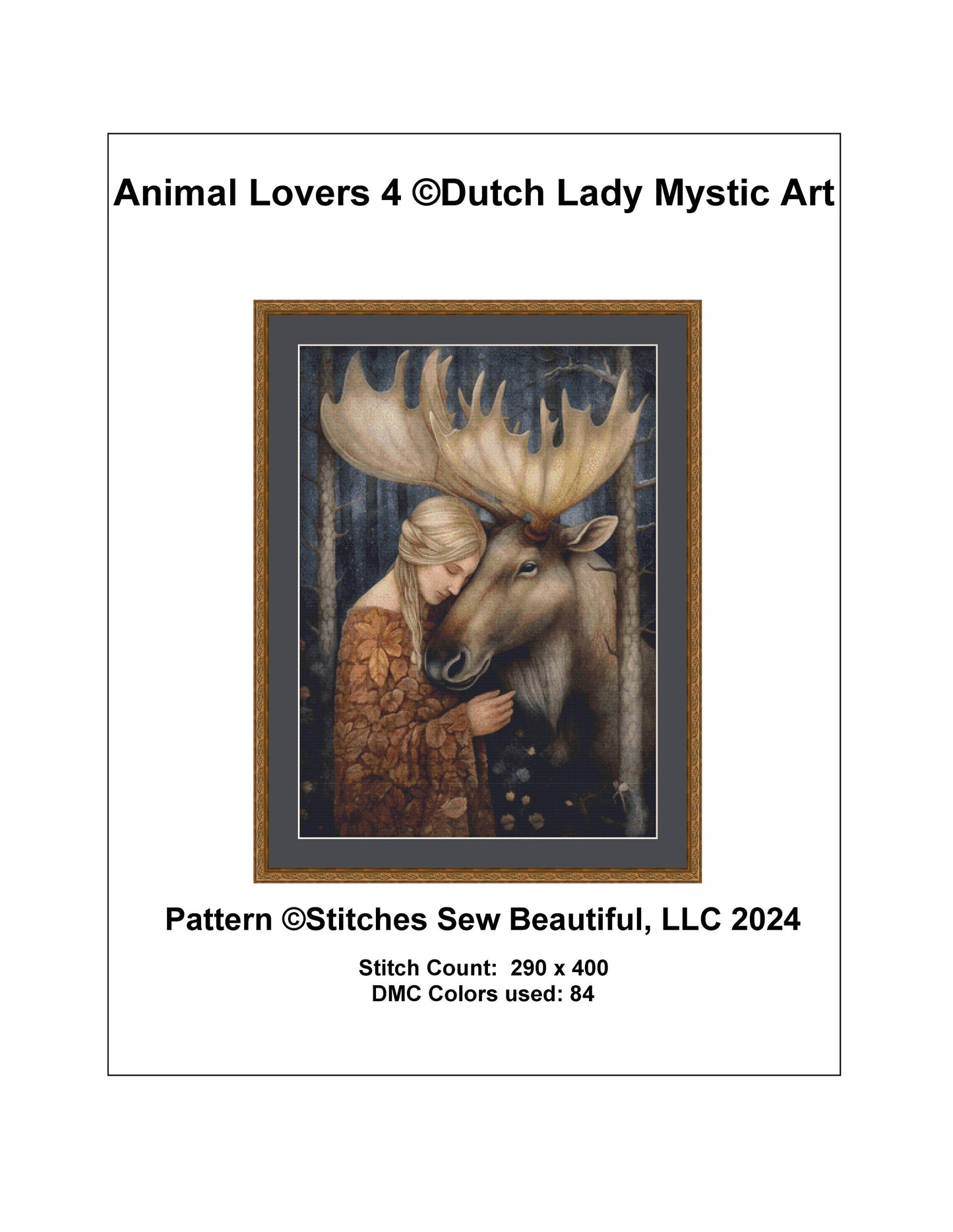 Animal Lovers 4 cross stitch pattern by DutchLadyMysticArt