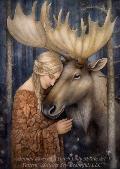 Animal Lovers 4 cross stitch pattern by DutchLadyMysticArt