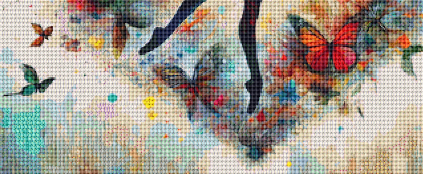Ethereal Ballet of Butterflies cross stitch pattern by World of Love Hearts/Adrian G. Eyre