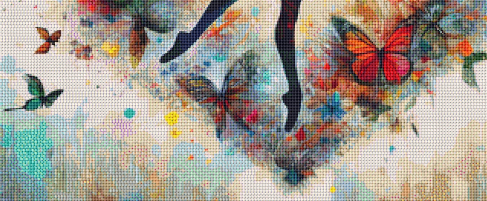 Ethereal Ballet of Butterflies cross stitch pattern by World of Love Hearts/Adrian G. Eyre