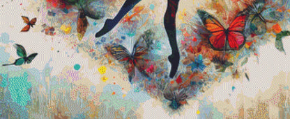 Ethereal Ballet of Butterflies cross stitch pattern by World of Love Hearts/Adrian G. Eyre