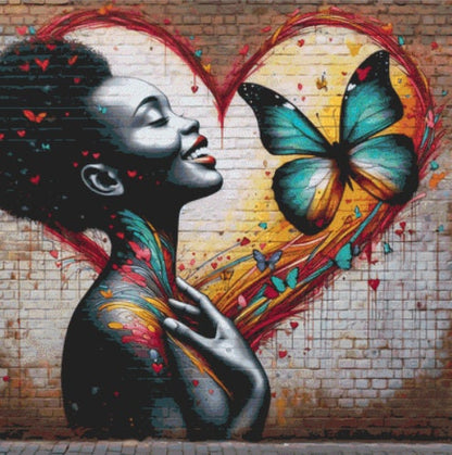 Street Art cross stitch pattern by World of Love Hearts/Adrian G Eyre