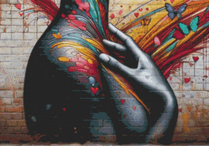 Street Art cross stitch pattern by World of Love Hearts/Adrian G Eyre