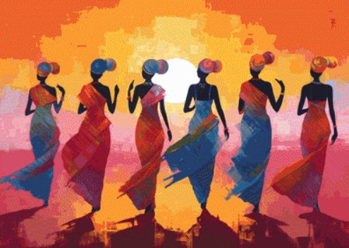 African Women in Color counted cross stitch pattern by Eder Jose Rosa
