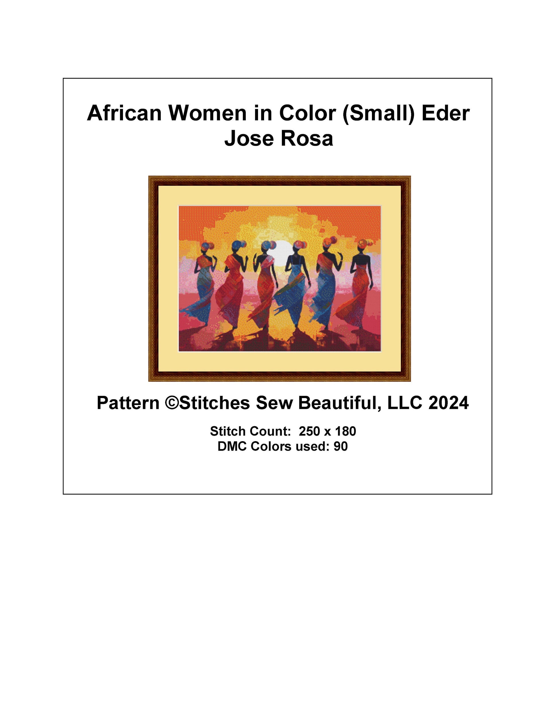 African Women in Color (Small) counted cross stitch pattern by Eder Jose Rosa