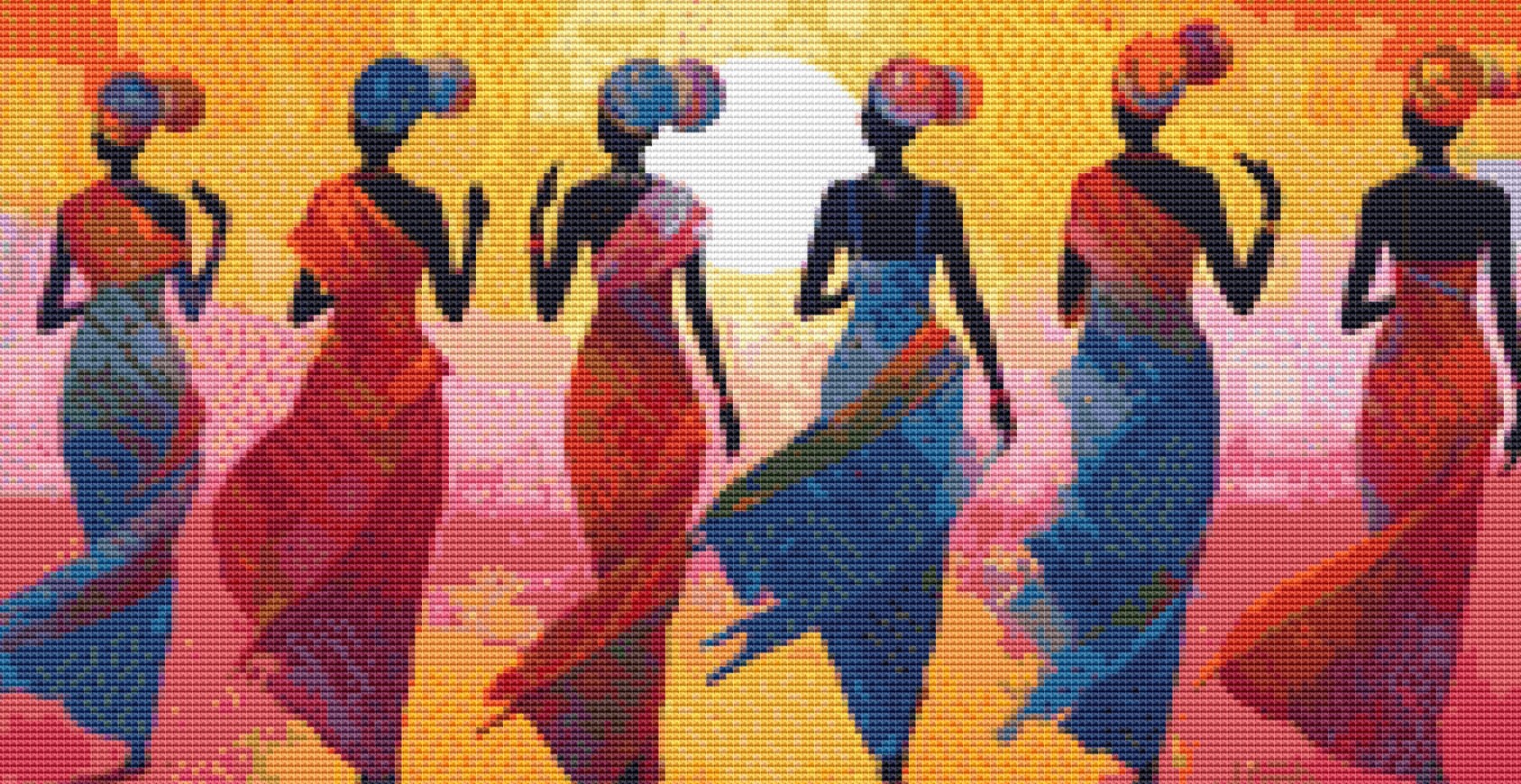 African Women in Color (Small) counted cross stitch pattern by Eder Jose Rosa