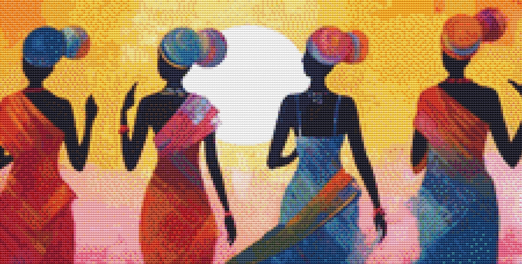 African Women in Color (Max Color) cross stitch pattern by Eder Jose Rosa