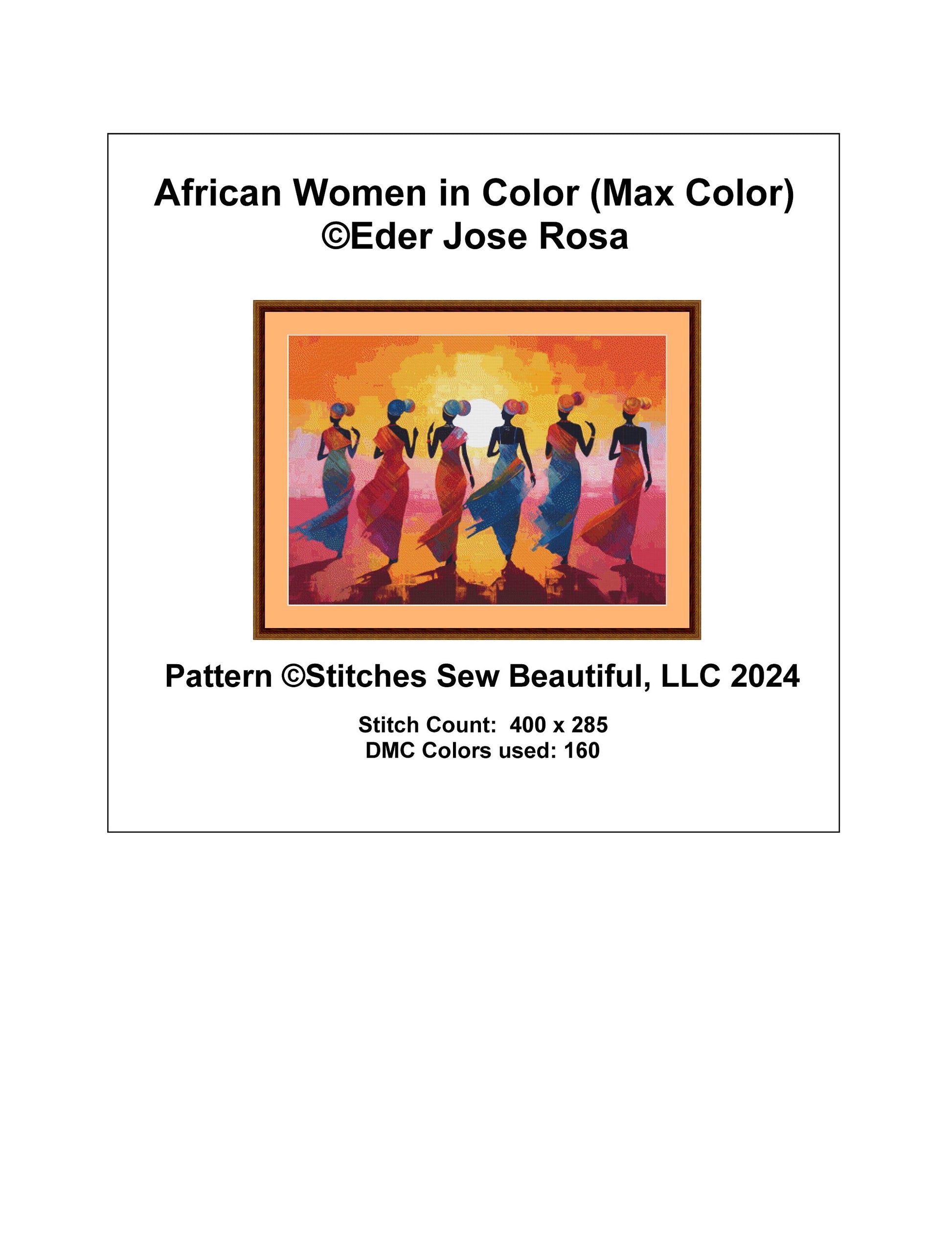 African Women in Color (Max Color) cross stitch pattern by Eder Jose Rosa