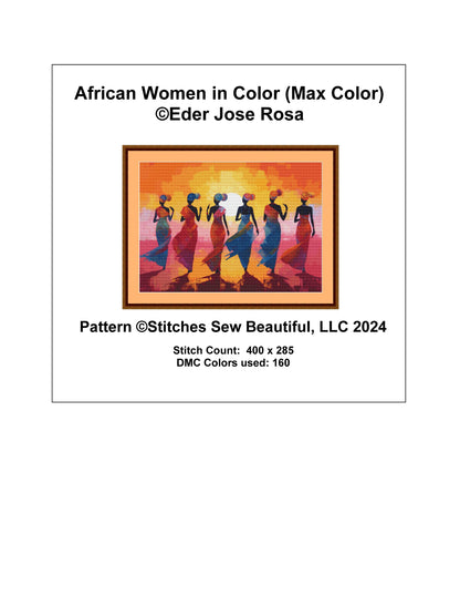 African Women in Color (Max Color) cross stitch pattern by Eder Jose Rosa