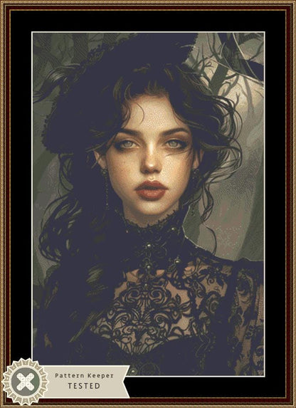 Witch of the Ancients counted cross stitch pattern by The Art Revivalist