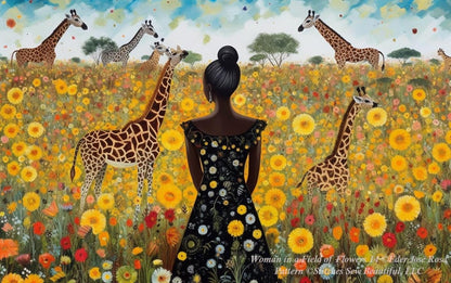 Woman in a Field of Flowers 14 cross stitch pattern by Eder Jose Rosa