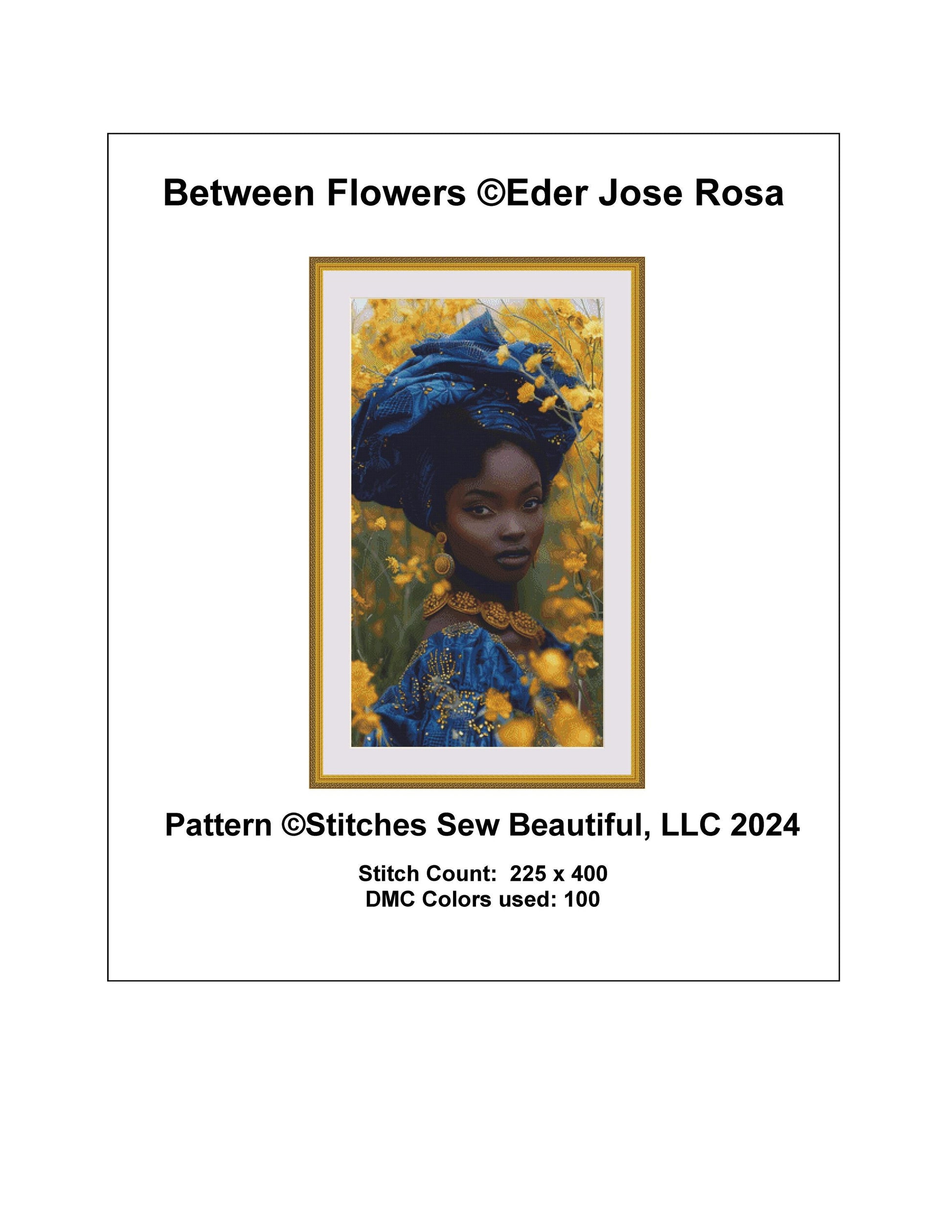 Between Flowers cross stitch pattern by Eder Jose Rosa