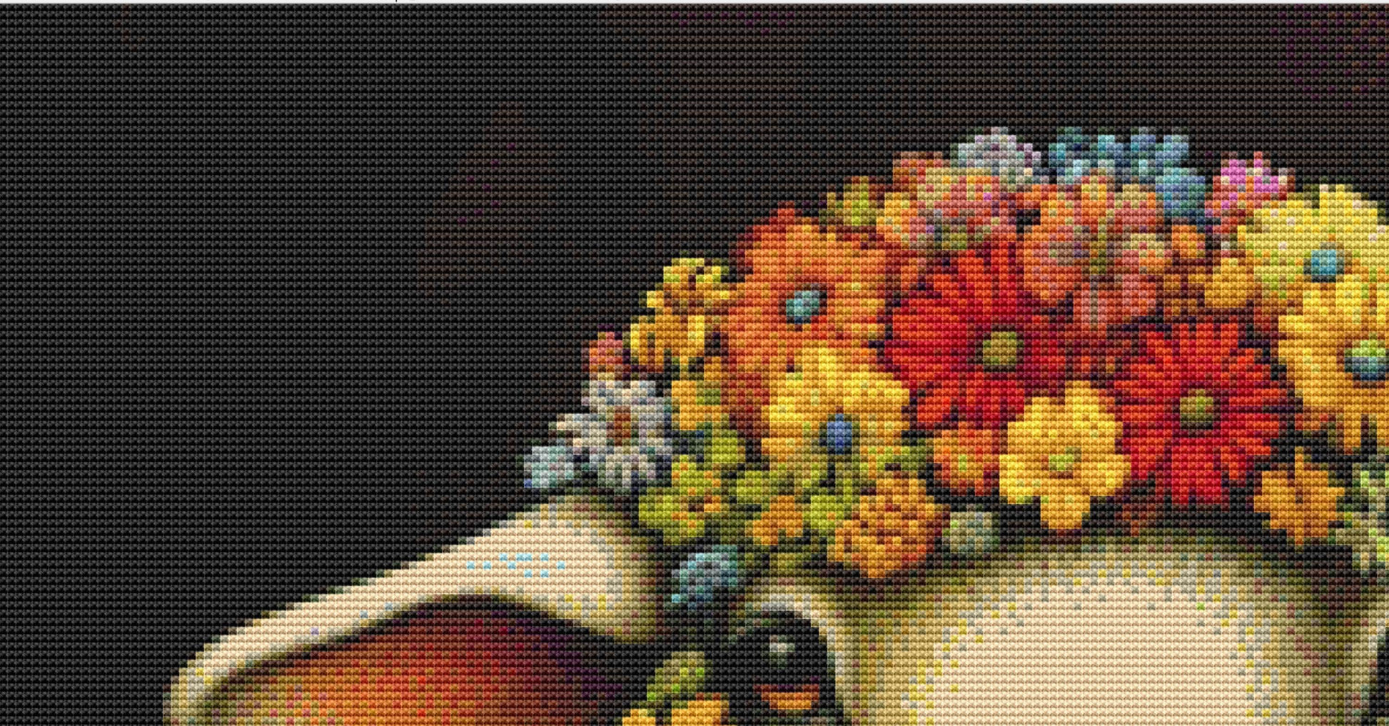 Blossoming Wool Floral Sheep cross stitch pattern by The Art Revivalist