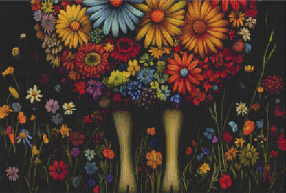 Blossoming Wool Floral Sheep cross stitch pattern by The Art Revivalist
