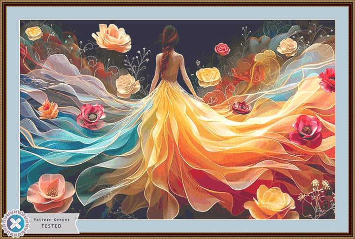 Floral Elegance (Max Size/Color) counted cross stitch pattern by Eder Jose Rosa