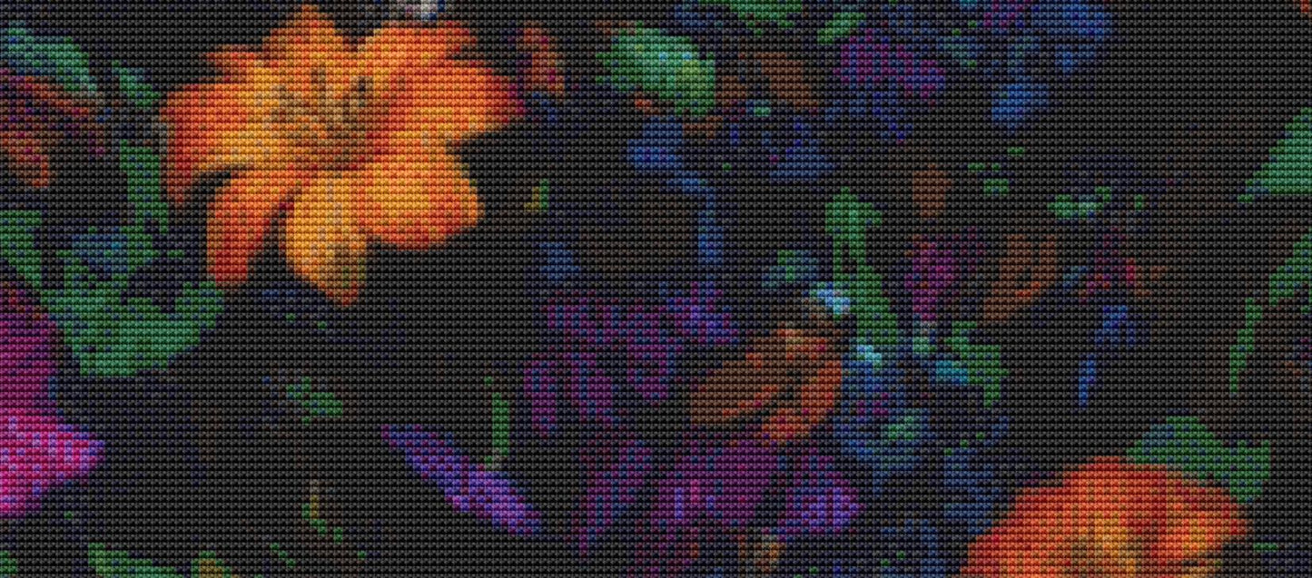 Floral Witch counted cross stitch pattern by Eder Jose Rosa