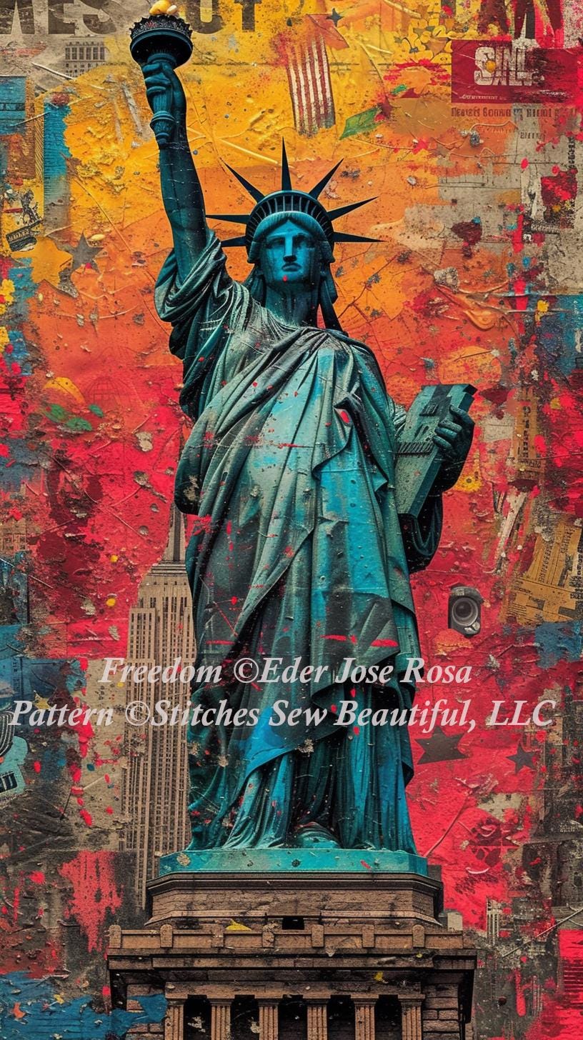Freedom (Max Color) counted cross stitch pattern by Eder Jose Rosa