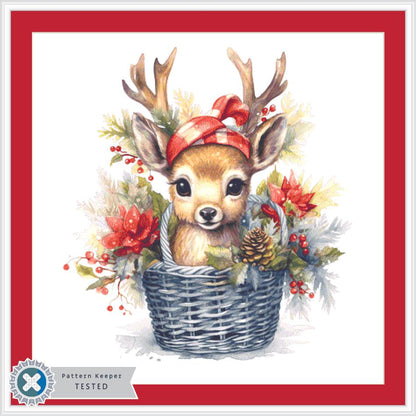 Christmas Reindeer counted cross stitch pattern by CedarGroveGraphics