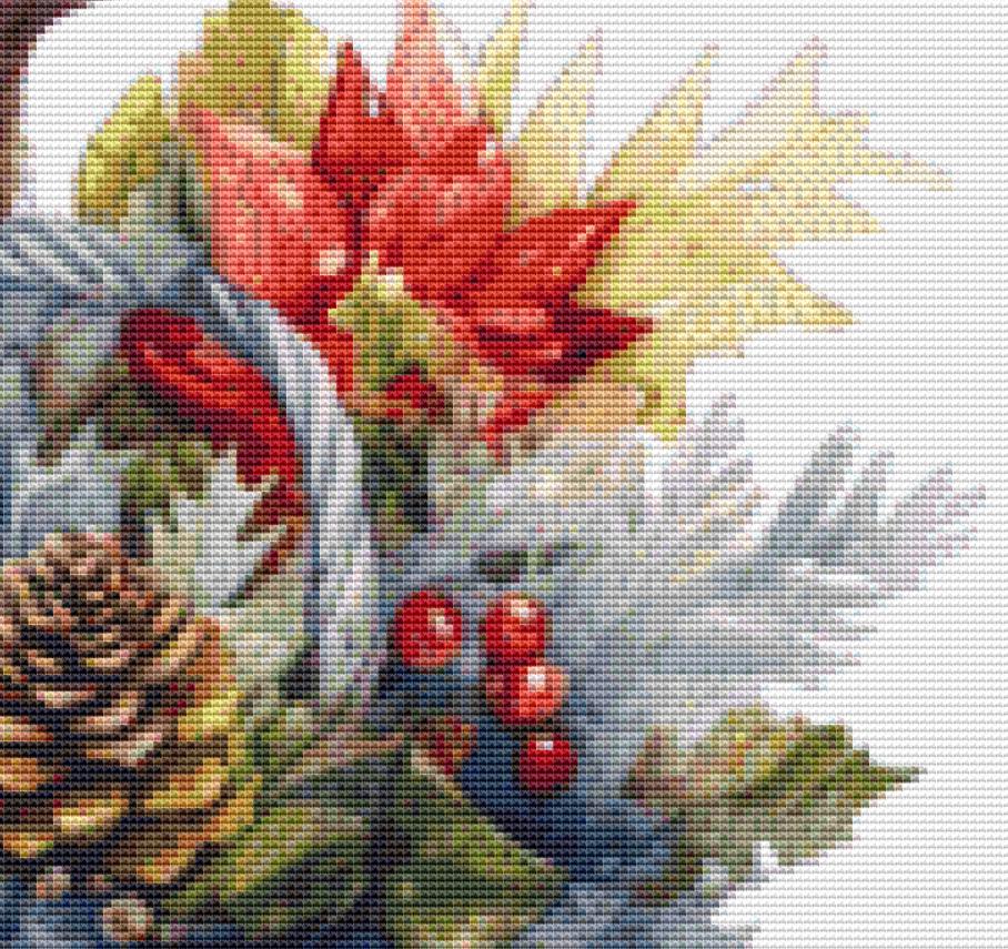Christmas Reindeer counted cross stitch pattern by CedarGroveGraphics