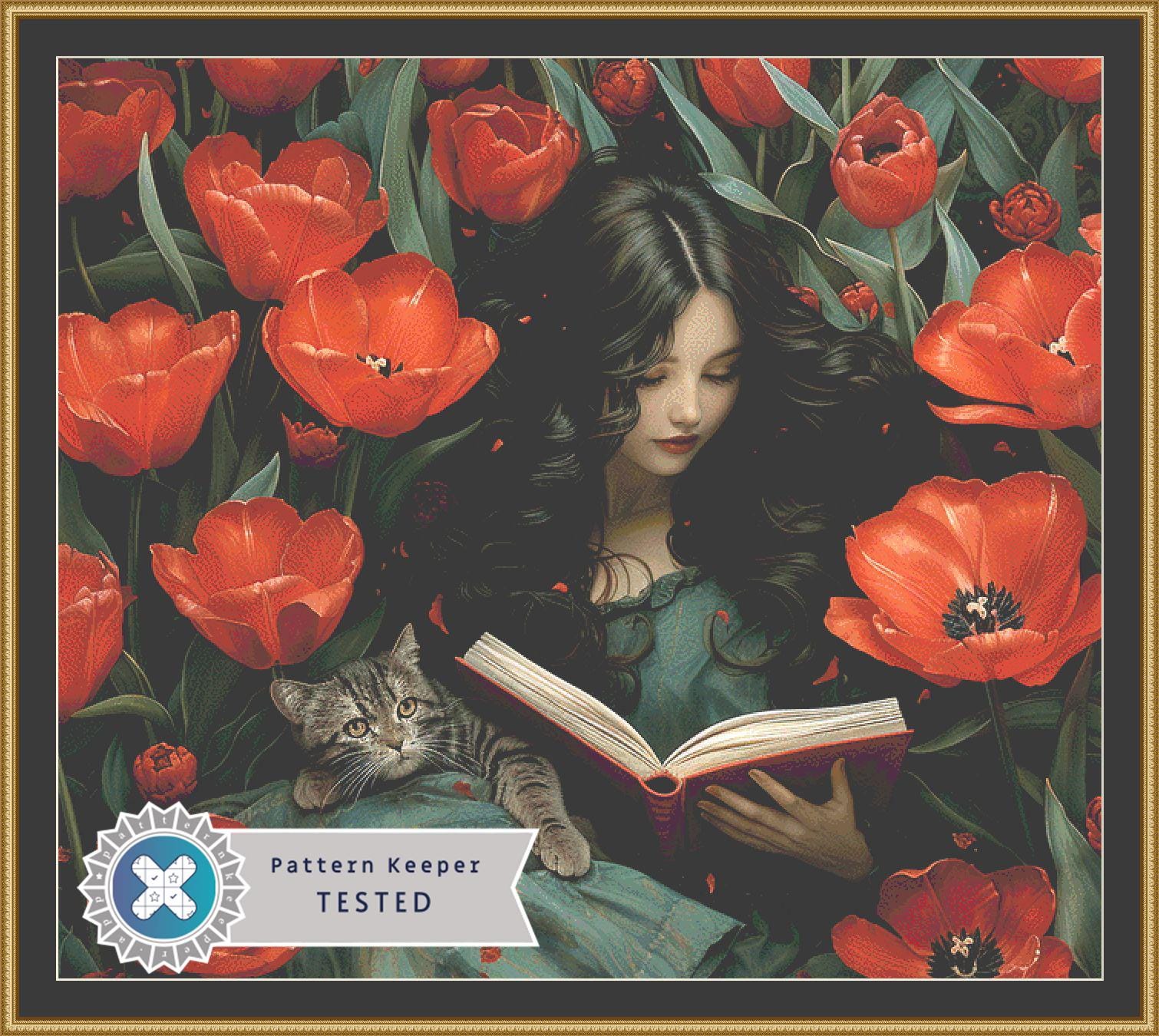 Sweet Read (Max Size Max Color) full coverage counted cross stitch pattern by Eder Jose Rosa