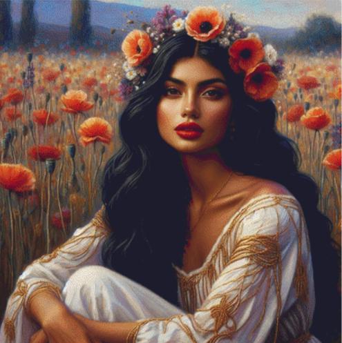 Isabella (Max Color) counted cross stitch pattern by Ana Dias