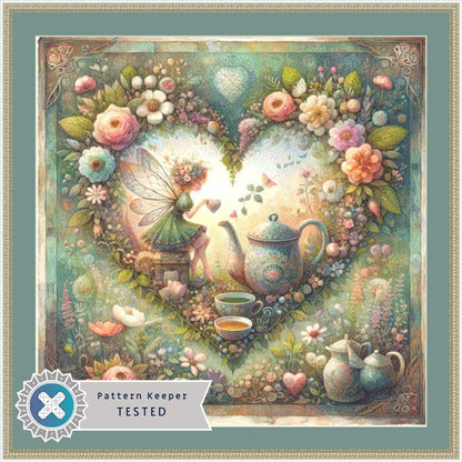 Whimsical Fairy counted cross stitch pattern by World of Love Hearts/Adrian G. Eyre