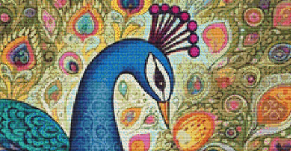 Peacock counted cross stitch pattern by Eder Jose Rosa