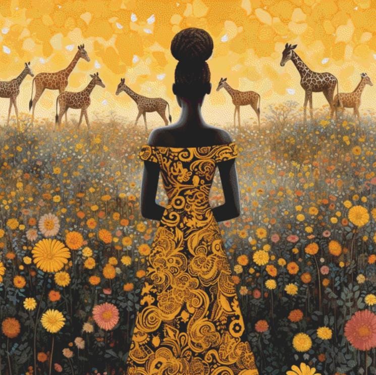 Woman in a Field of Flowers 12 (Max Size/Color) counted cross stitch pattern by Eder Jose Rosa