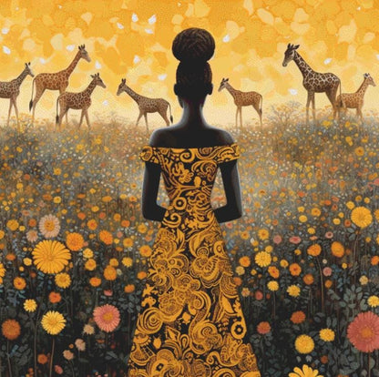 Woman in a Field of Flowers 12 (Max Size/Color) counted cross stitch pattern by Eder Jose Rosa