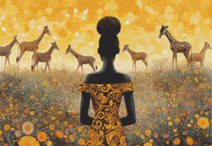 Woman in a Field of Flowers 12 (Small) counted cross stitch pattern by Eder Jose Rosa