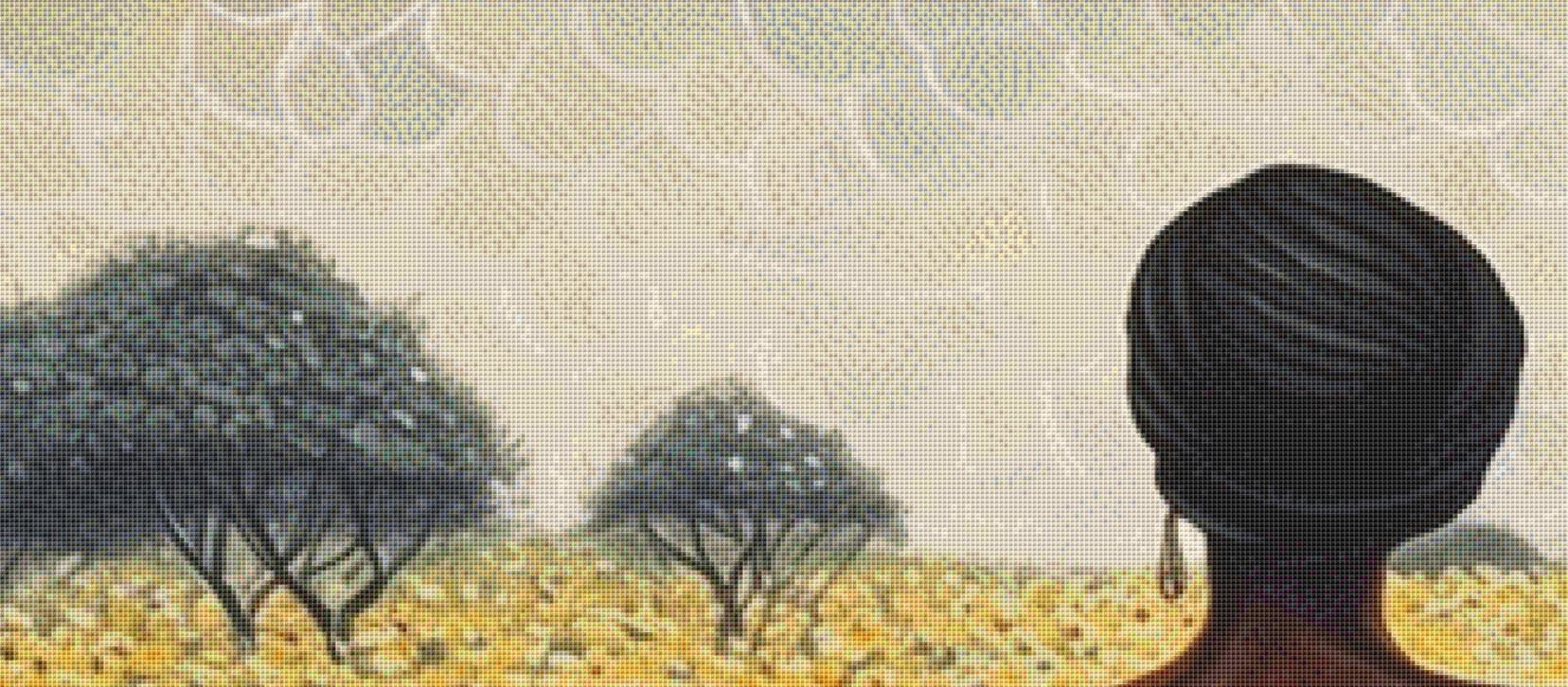 Woman in a Field of Flowers 13 (Max Size/Color) counted cross stitch pattern by Eder Jose Rosa