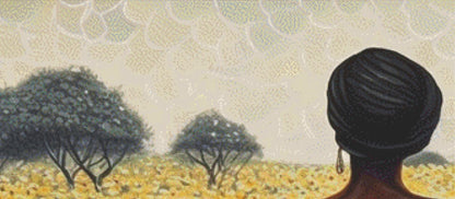 Woman in a Field of Flowers 13 (Max Size/Color) counted cross stitch pattern by Eder Jose Rosa