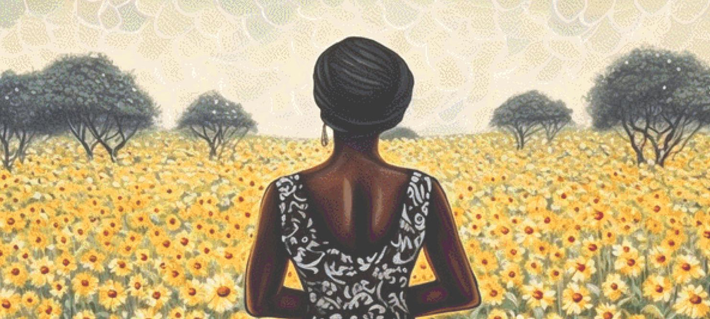 Woman in a Field of Flowers 13 (Max Size/Color) counted cross stitch pattern by Eder Jose Rosa