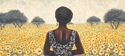 Woman in a Field of Flowers 13 (Max Size/Color) counted cross stitch pattern by Eder Jose Rosa