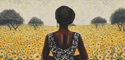 Woman in a Field of Flowers 13 (Small) counted cross stitch pattern by Eder Jose Rosa
