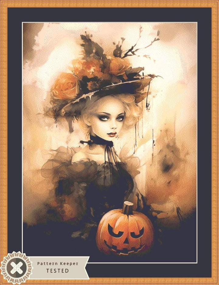 Witch counted cross stitch pattern by LikeInkDrops