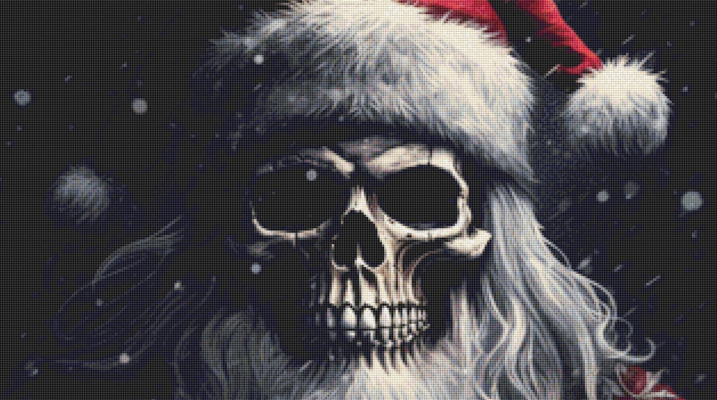 Dark Santa counted cross stitch pattern by MysticMoonCraftery
