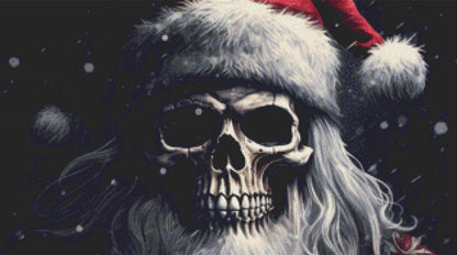 Dark Santa counted cross stitch pattern by MysticMoonCraftery