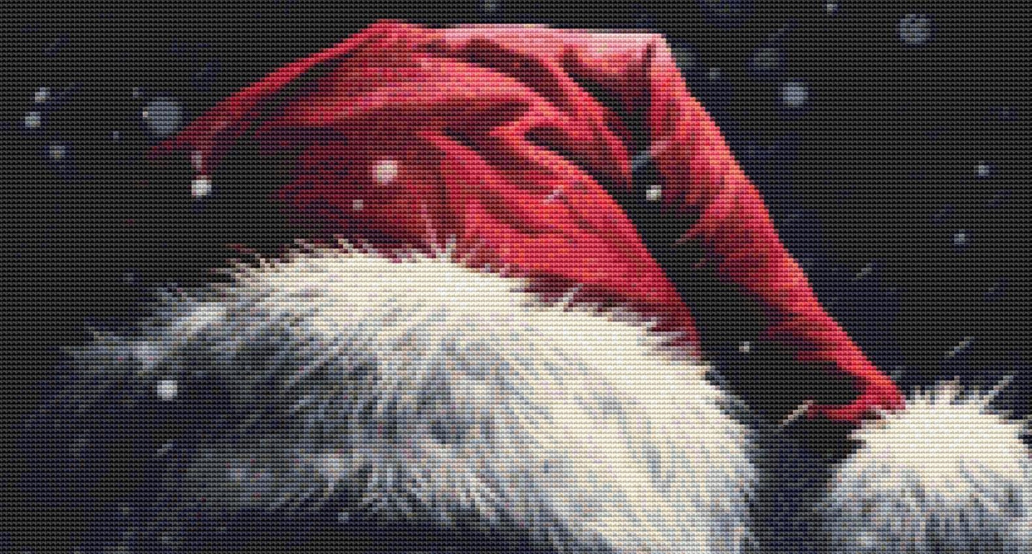 Dark Santa counted cross stitch pattern by MysticMoonCraftery