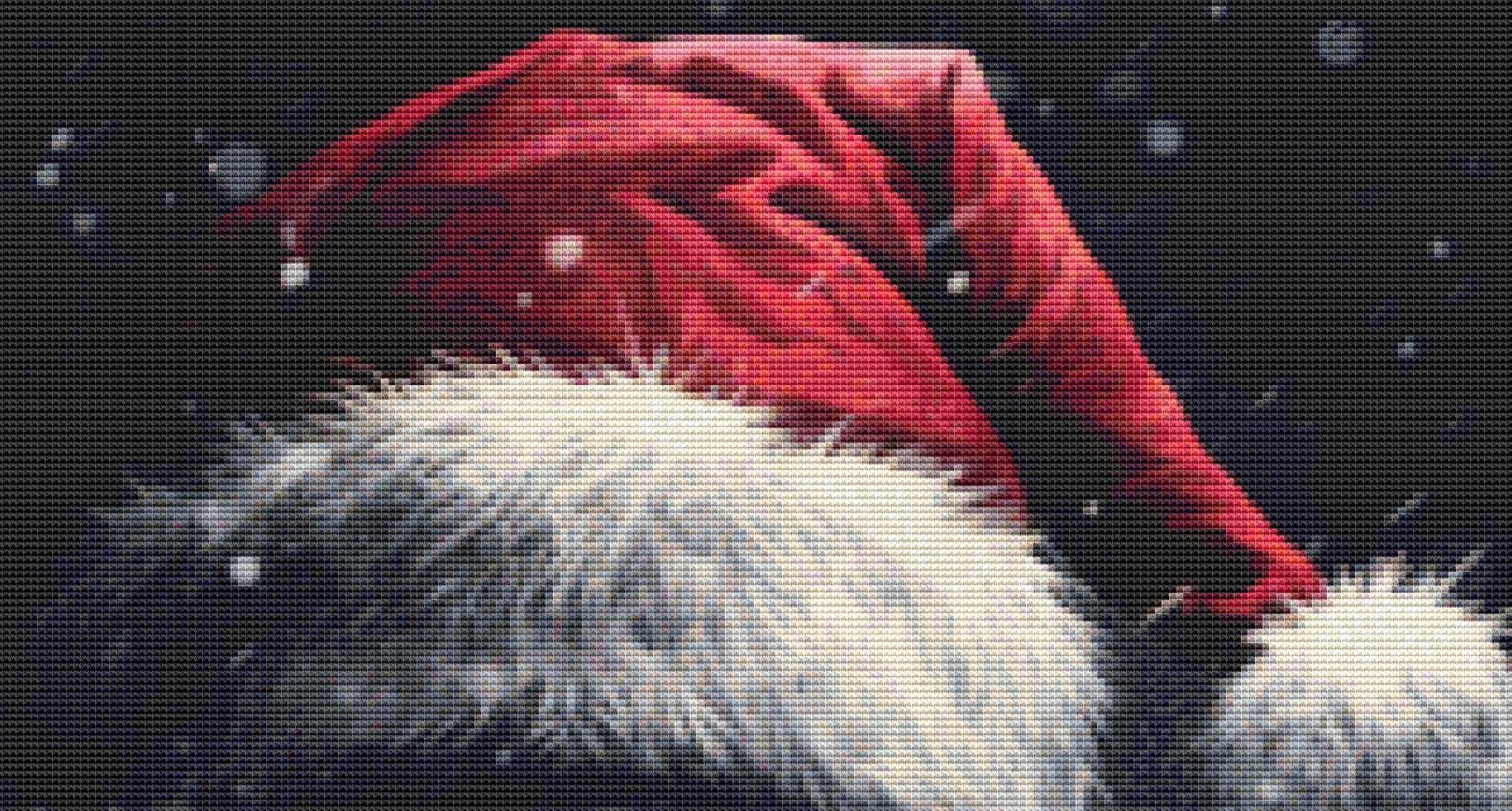 Dark Santa counted cross stitch pattern by MysticMoonCraftery