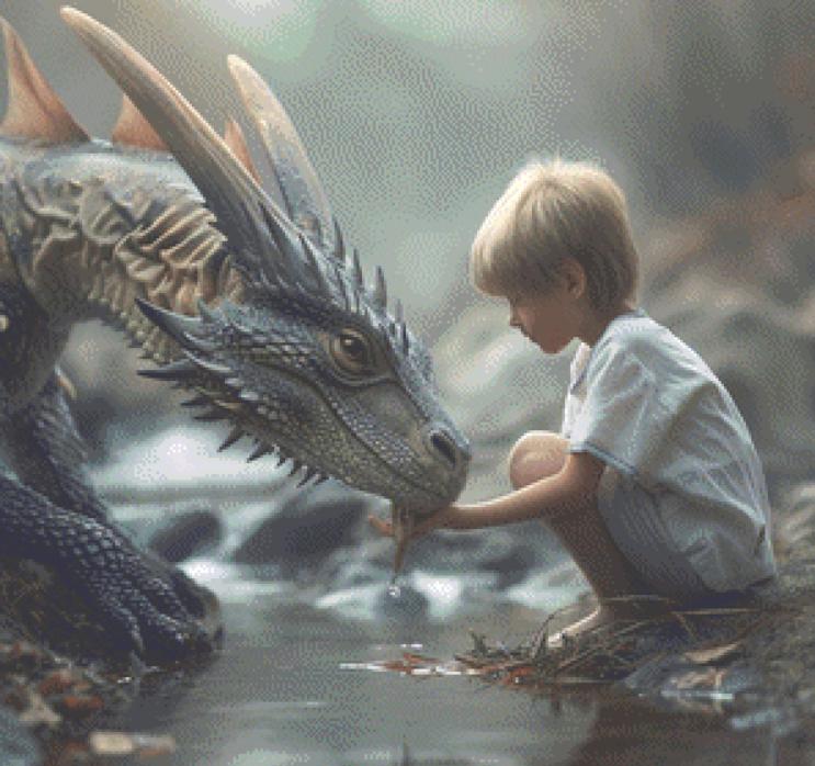 Stopping for a Drink counted cross stitch pattern by Serr.Kai A Quill & Ink