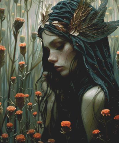 Fairy of the Dark counted cross stitch pattern by Serr.Kai A Quill & Ink