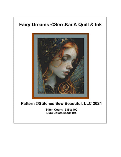 Fairy Dreams counted cross stitch pattern by Serr.Kai A Quill & Ink